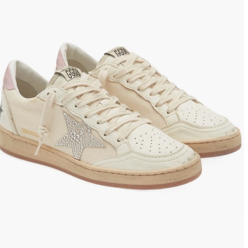 Golden Goose Ball Star Sneakers with Swarovski Crystal detail